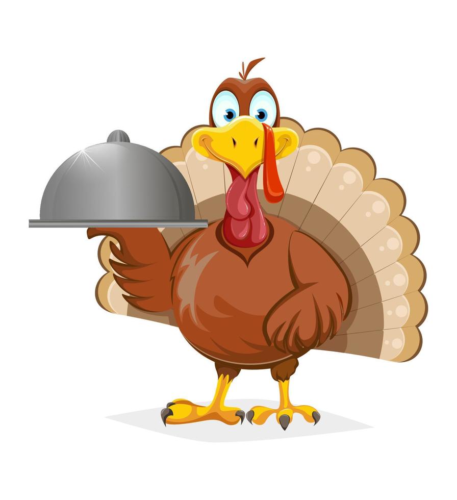 Happy Thanksgiving Day. Funny Turkey bird vector