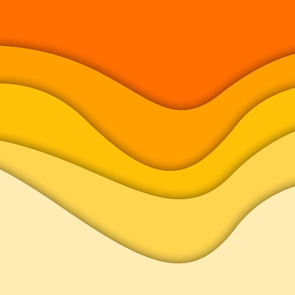 3D abstract background and paper cut shapes, vector illustration