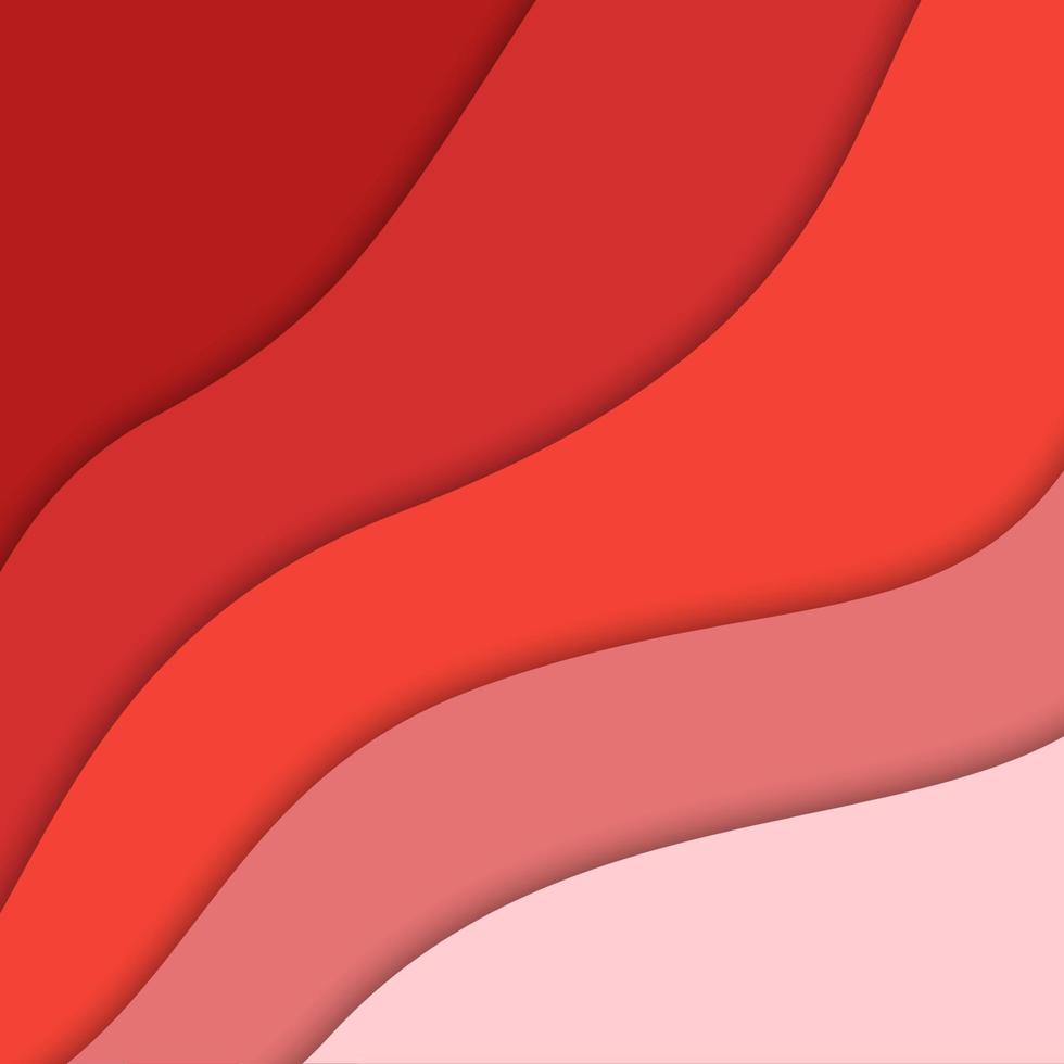 3D abstract background and paper cut shapes, vector illustration