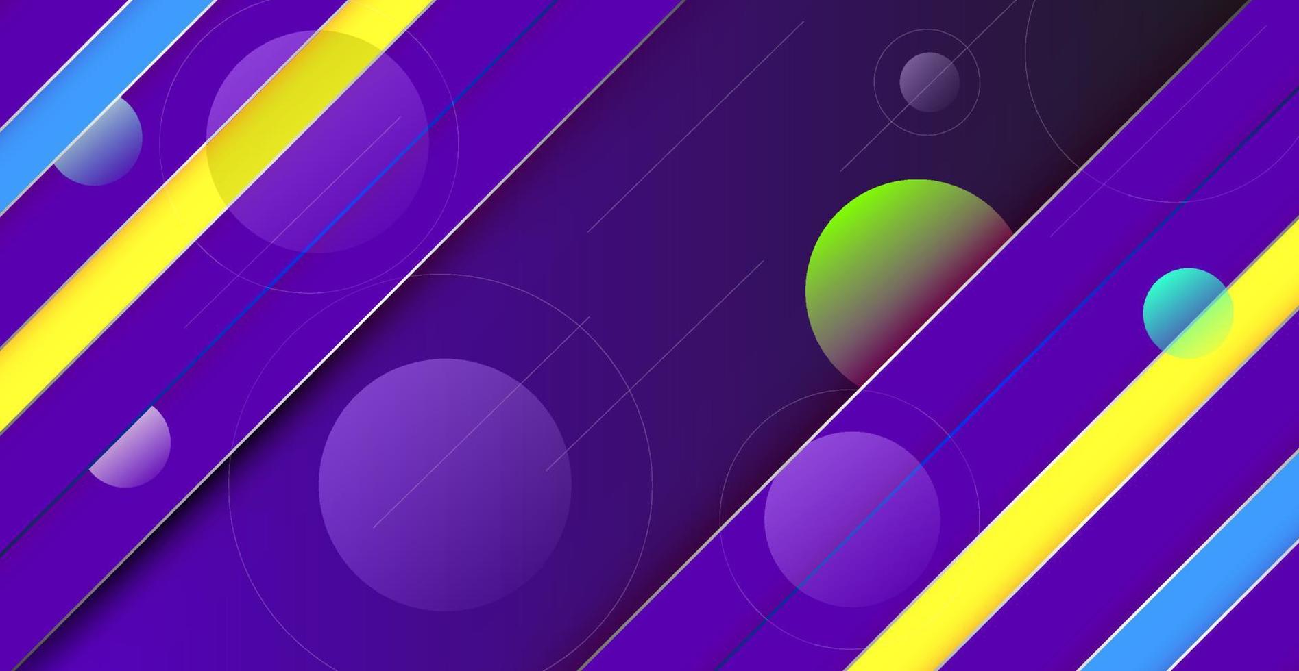 Abstract gradient geometric background. Gradient circles and dynamic lines. vector