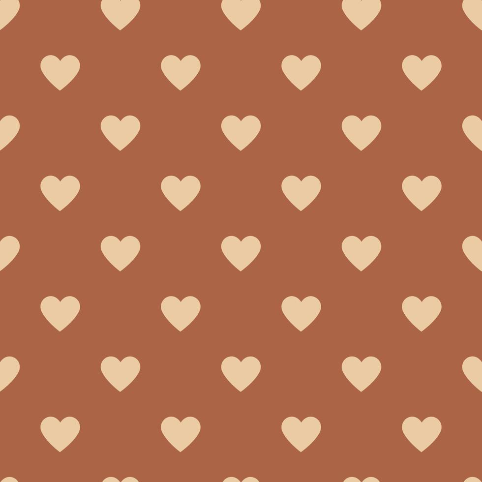 Retro color hearts vector pattern