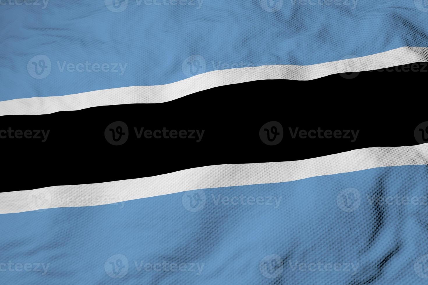 Waving flag of Botswana in 3D rendering photo