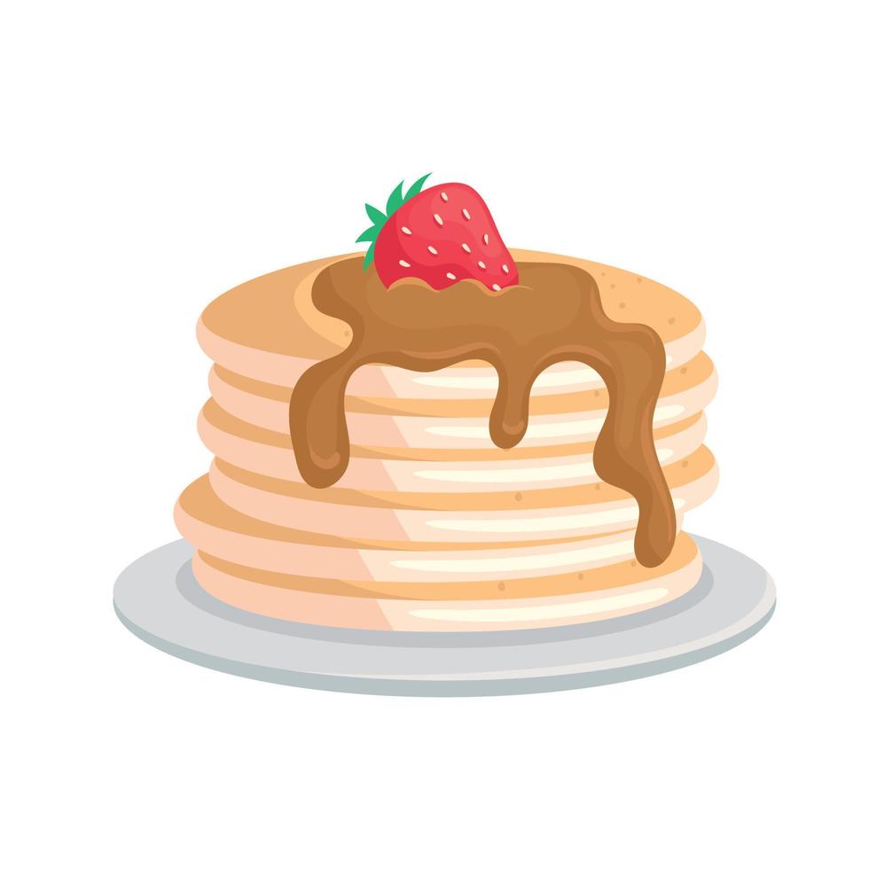 pancakes with syrup vector