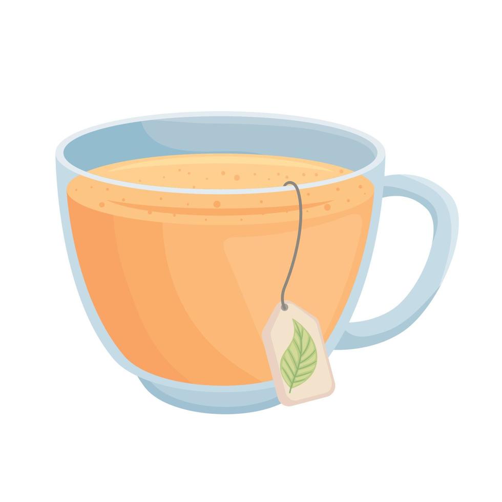 bebida de taza de té vector