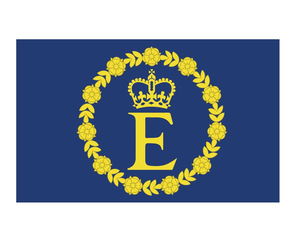 Personal Flag Emblem Of Queen Elizabeth British United Kingdom National Europe Symbol Icon Vector Illustration Abstract Design Element