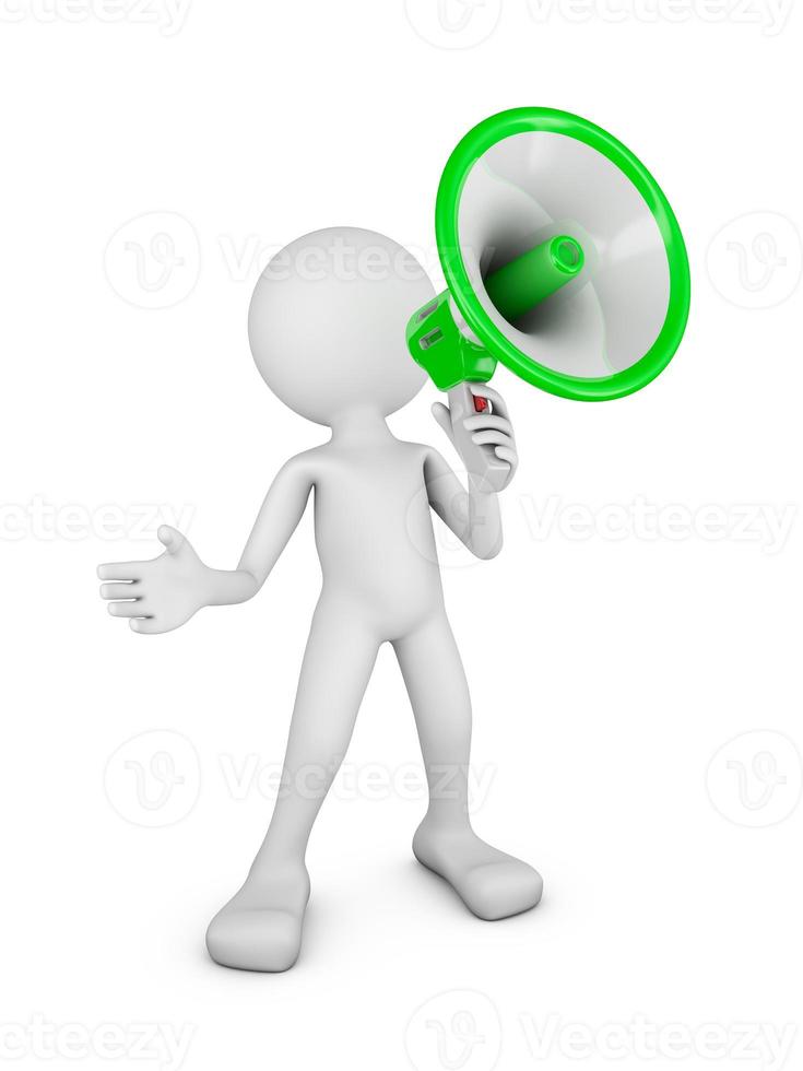 man with a megaphone photo