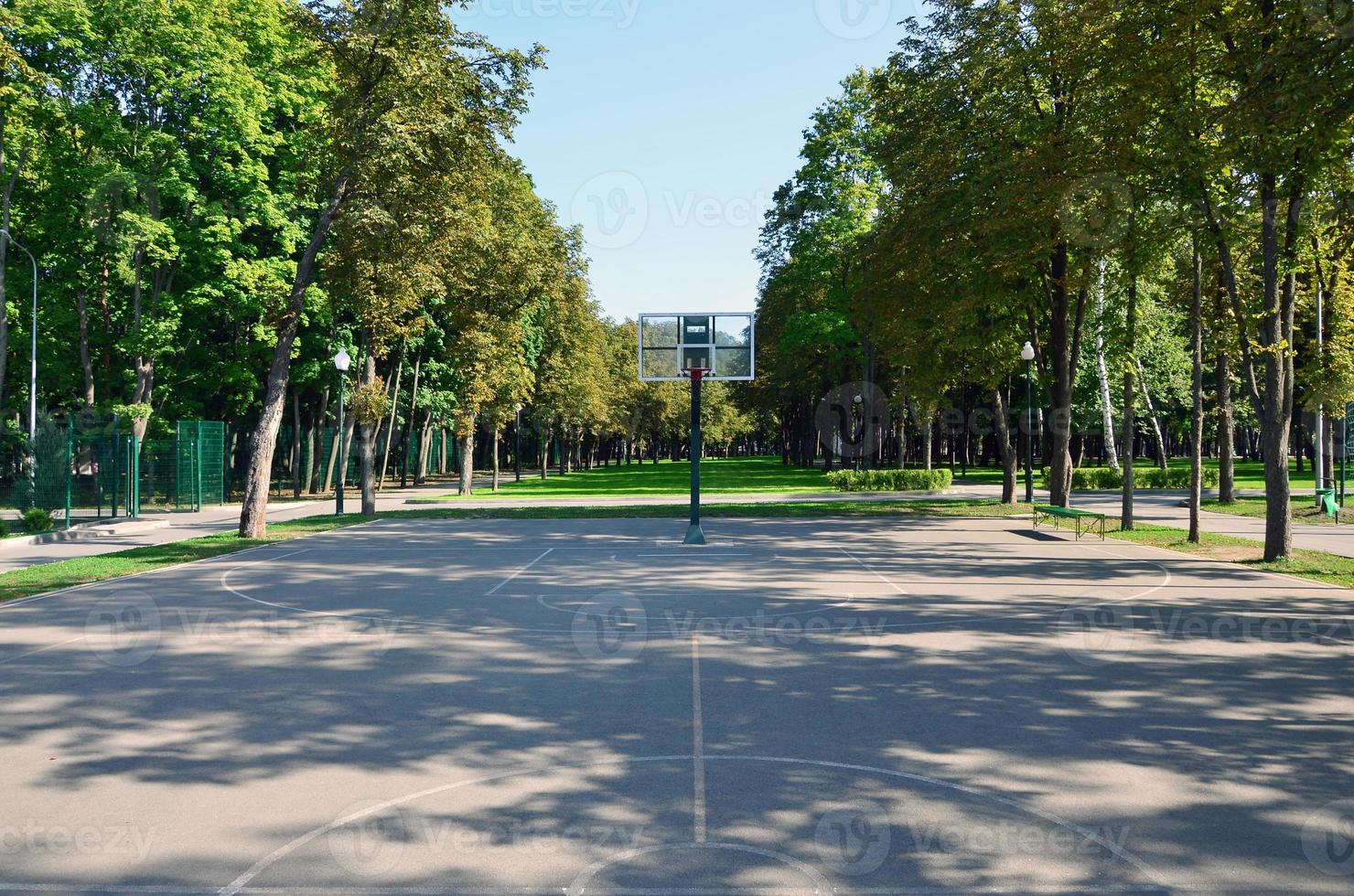 Empty street basketball court. For concepts such as sports and exercise, and healthy lifestyle photo