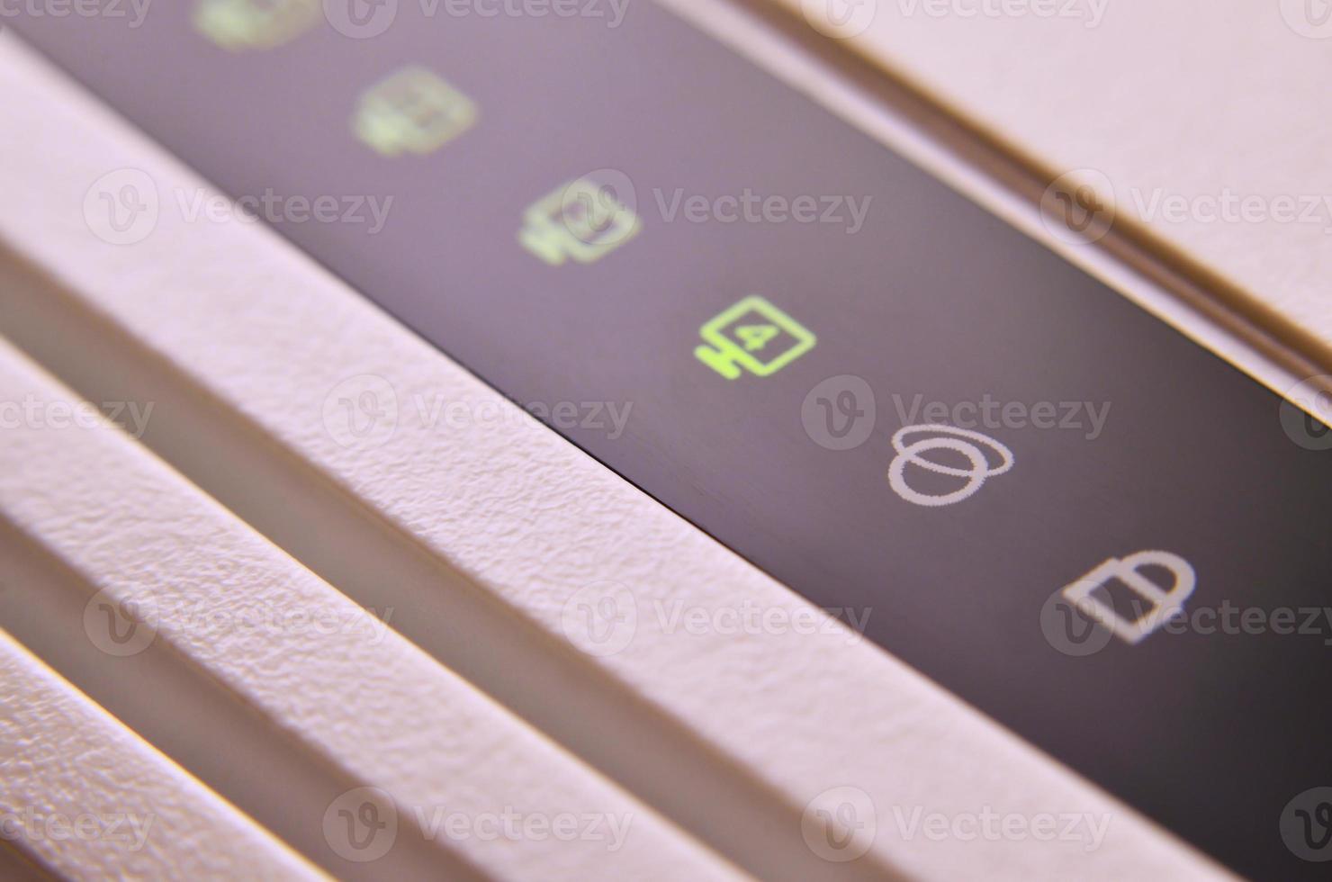 Macro shot of internet modem photo