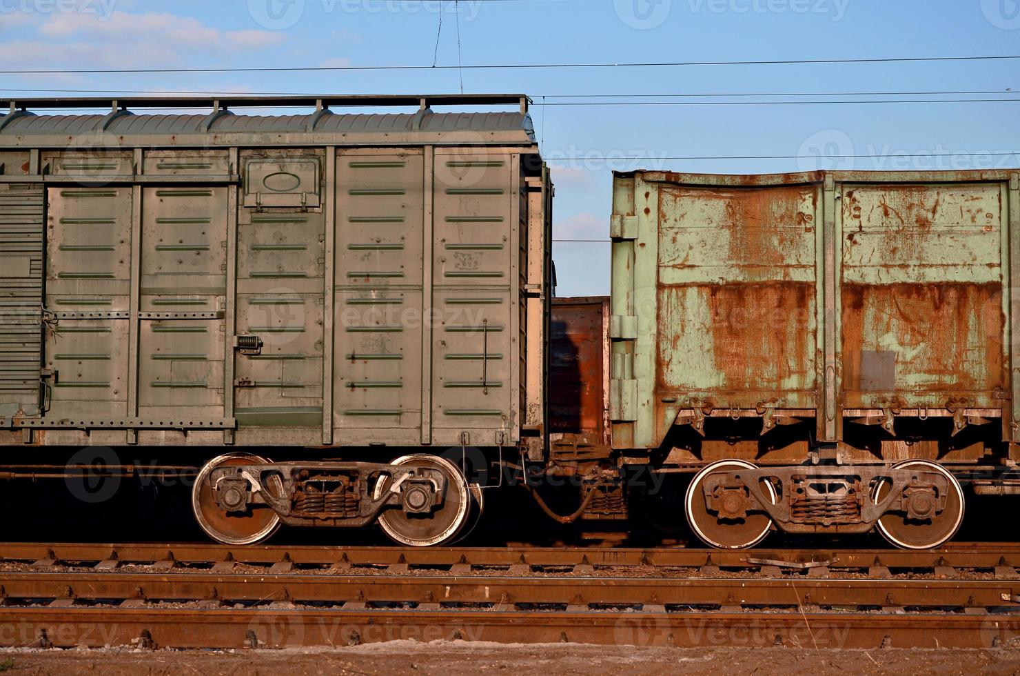 Parts of the freight railcar photo