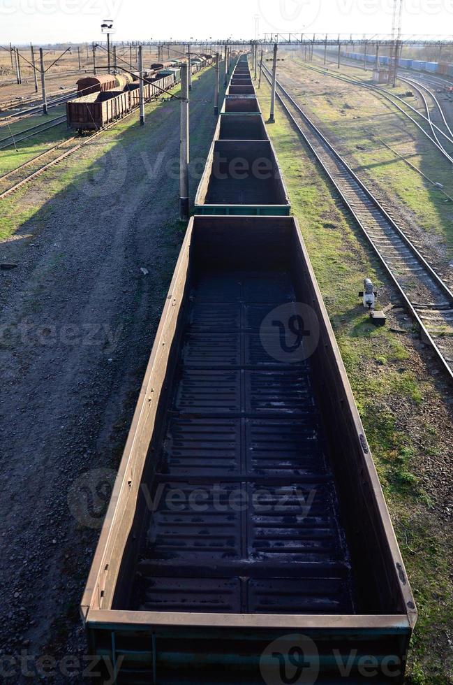 Sunny railway landscape photo