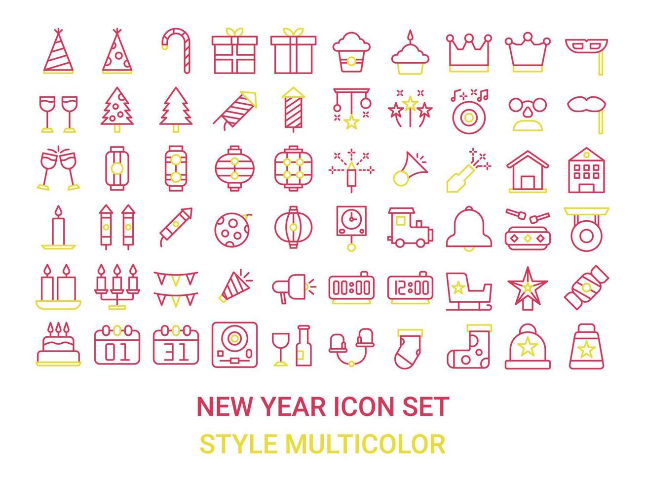 illustration vector and logo new year icon perfect. Icon sign from modern collection for mobile concept and web apps design. Nice design perfect.