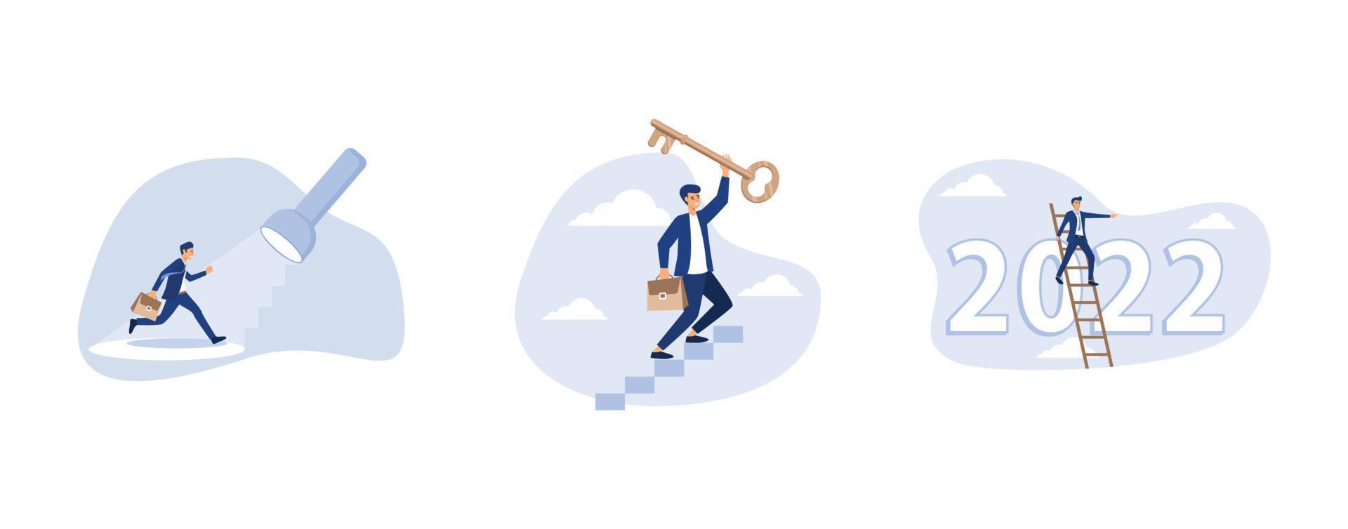 Spotlight to guide career success, stairway to find secret key or