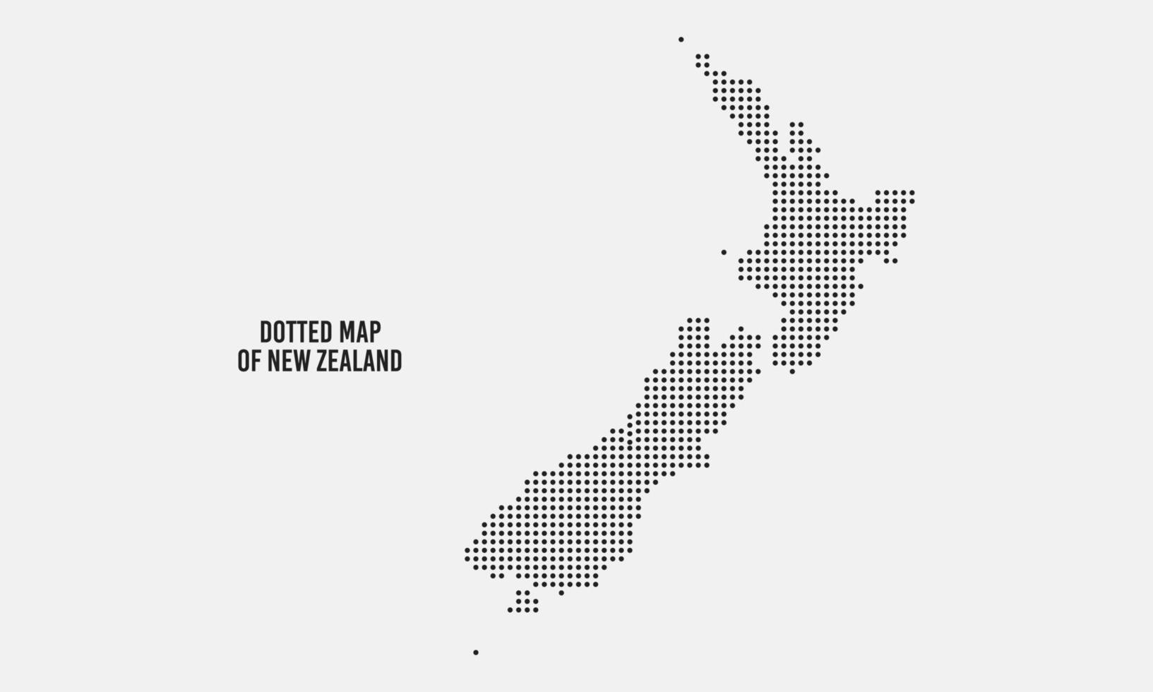 mapa de nueva zelanda punteado abstracto vector