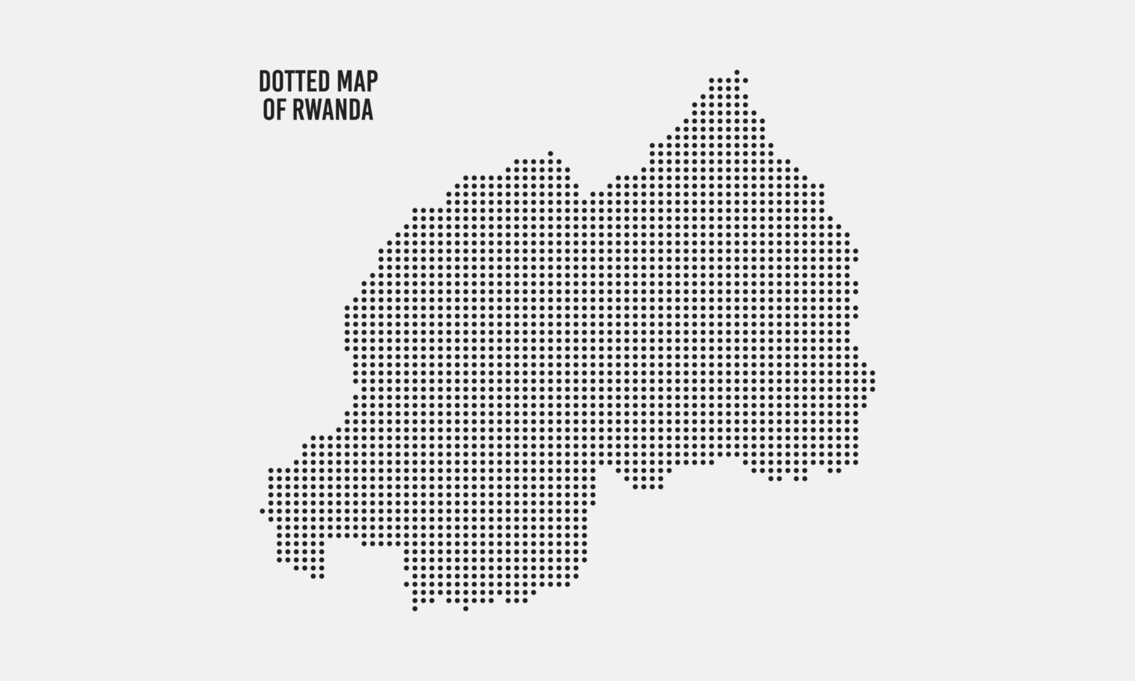 Abstract Dotted Rwanda Map vector