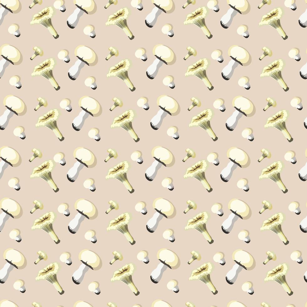 Autumn Mushrooms seamless pattern - Vector illustration photo