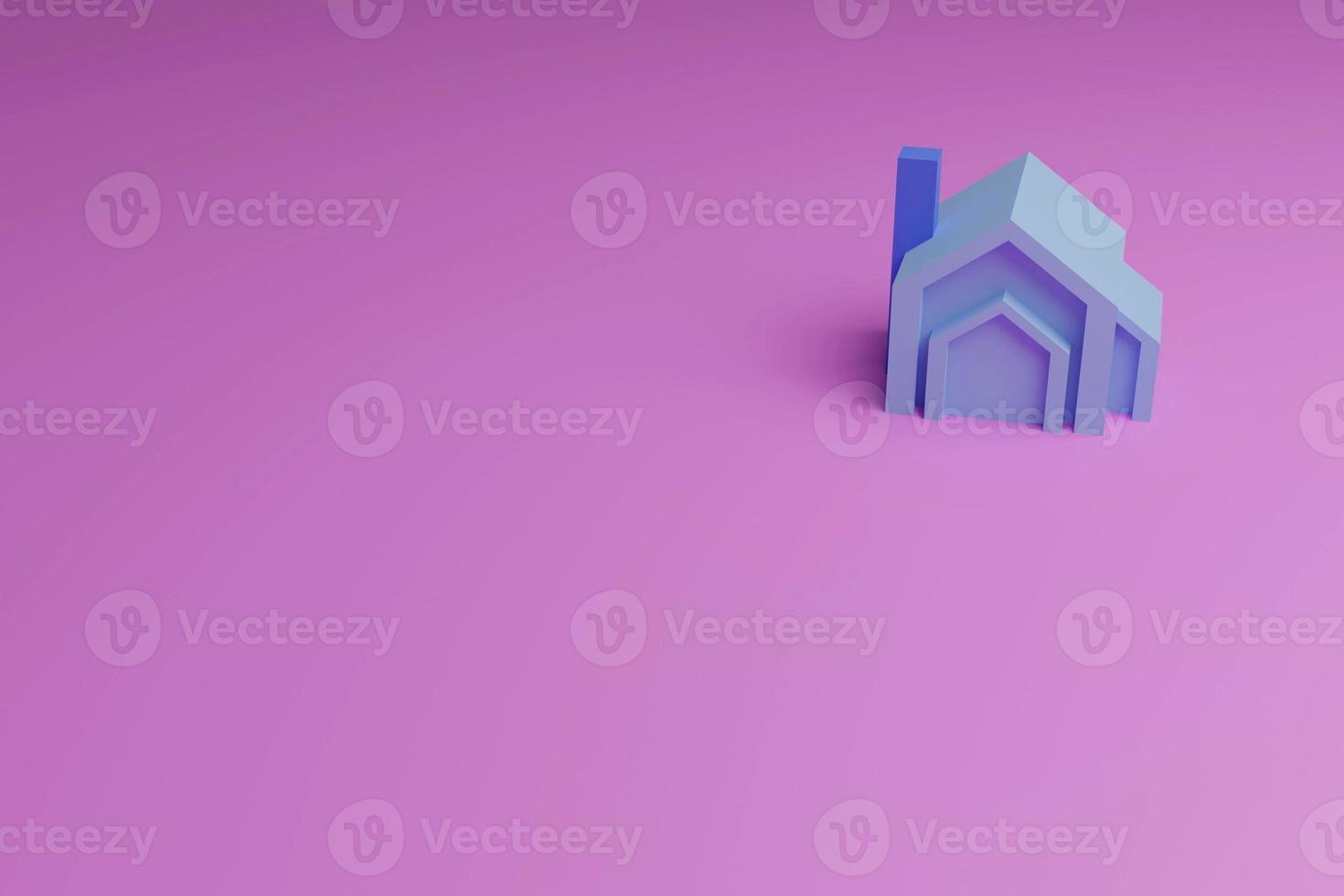 1 residential houses on pink background, house selection, housing selection, finding a home, 3d illustration with soft light photo