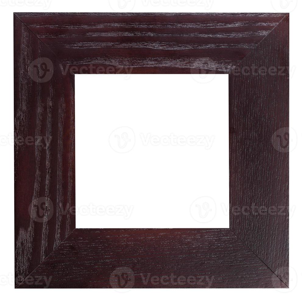 square flat dark brown wooden picture frame photo