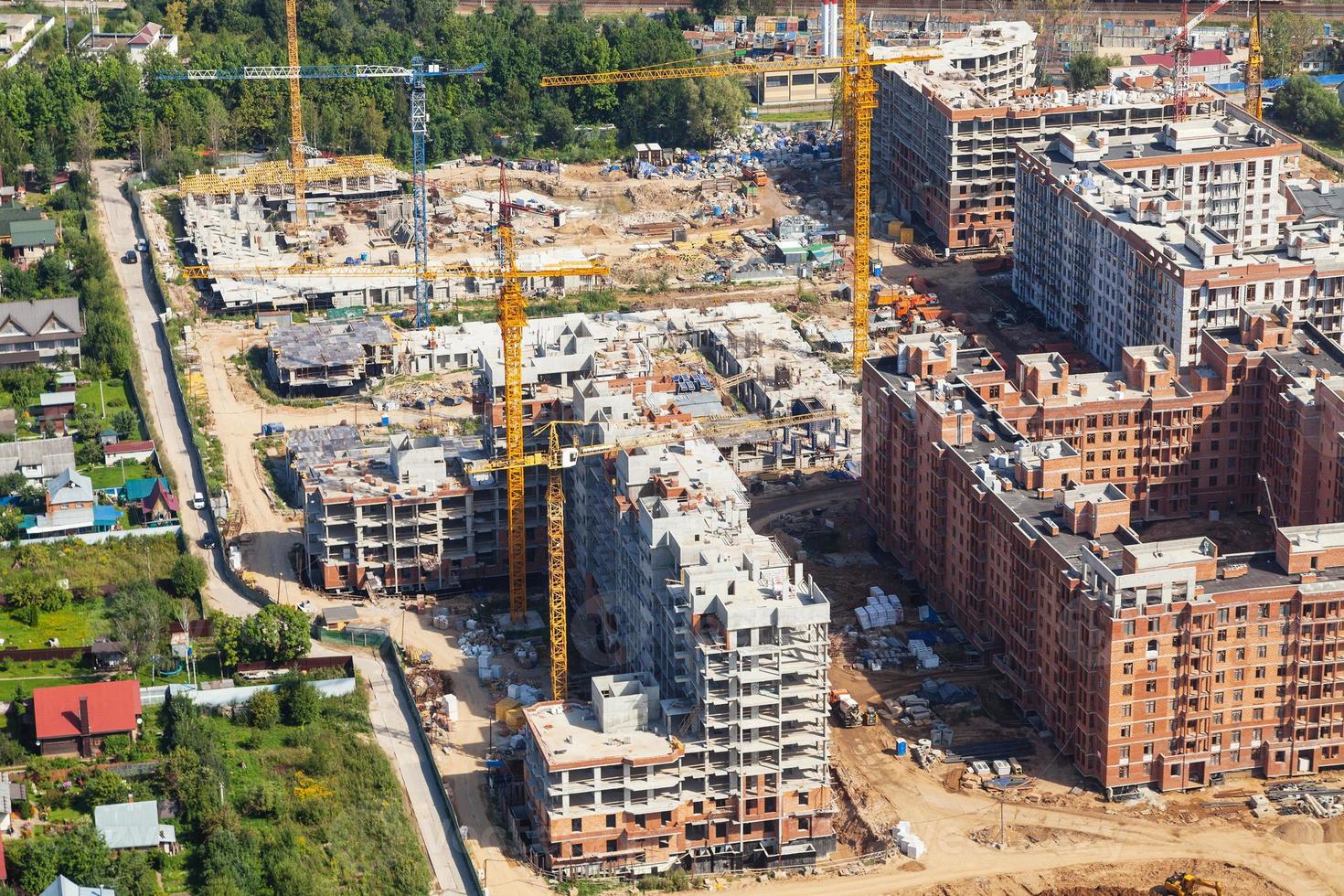 above view of construction area photo