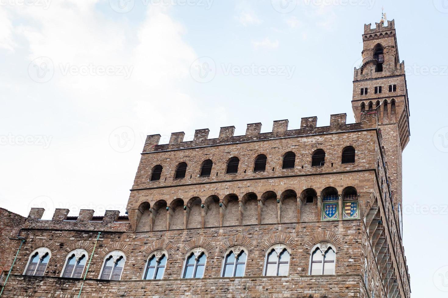 Palazzo Vecchio in Florence city in morning photo