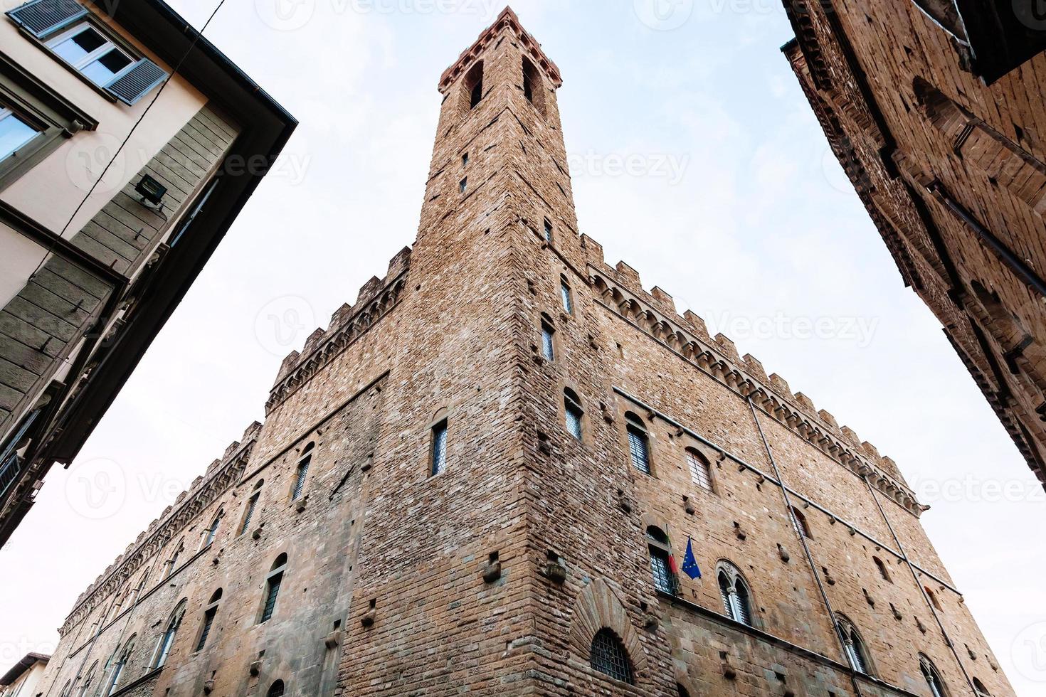 tower of Bargello palce in Florence city photo