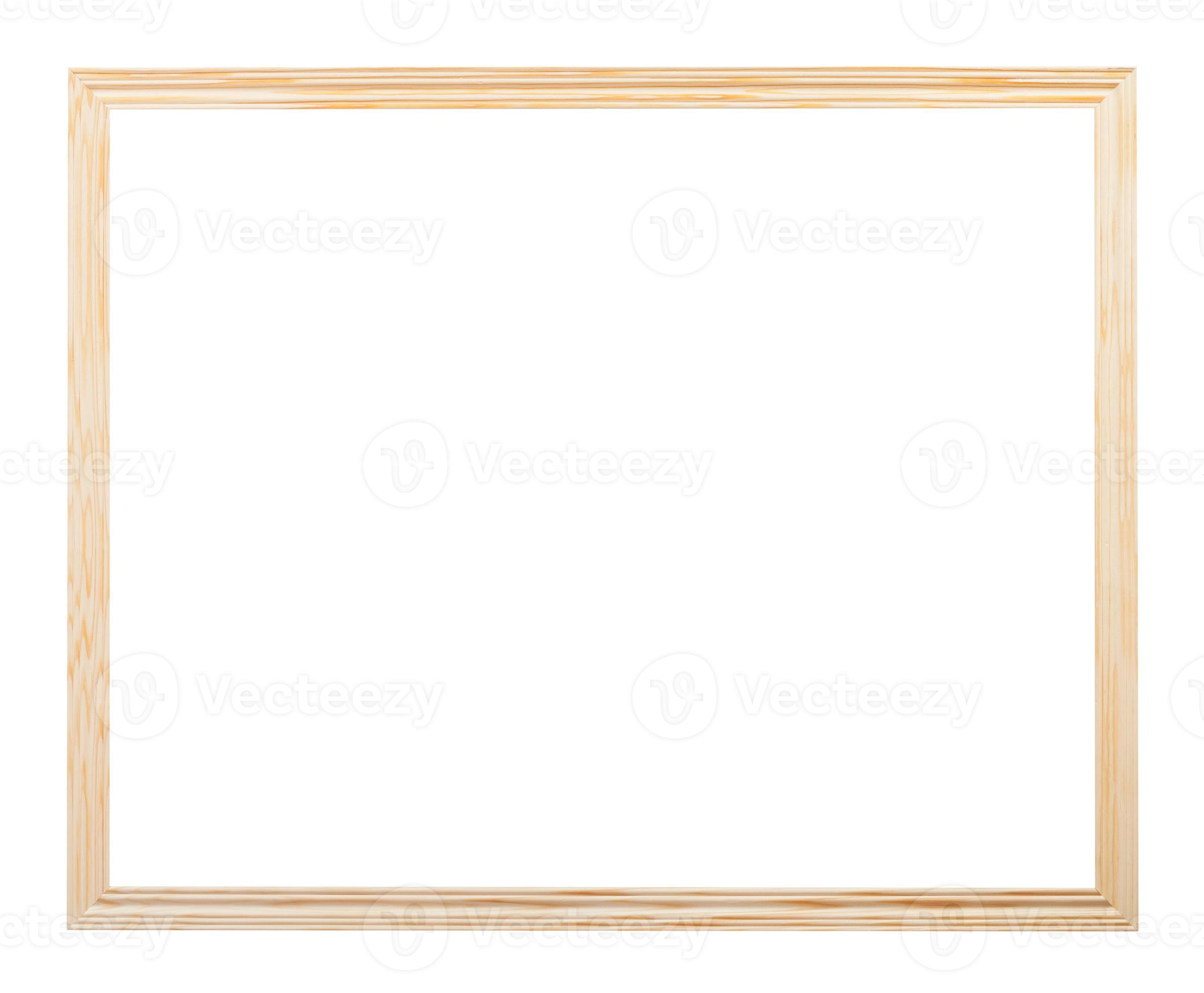 horizontal simple narrow unpainted picture frame 12586457 Stock Photo