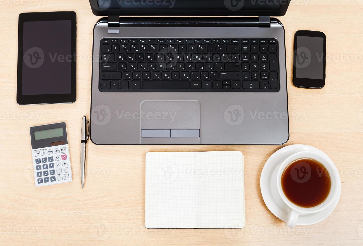 business still life - top view of working table photo