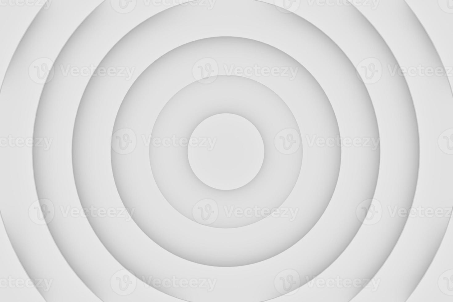 Simple White circles abstract background. 3D illustration. photo