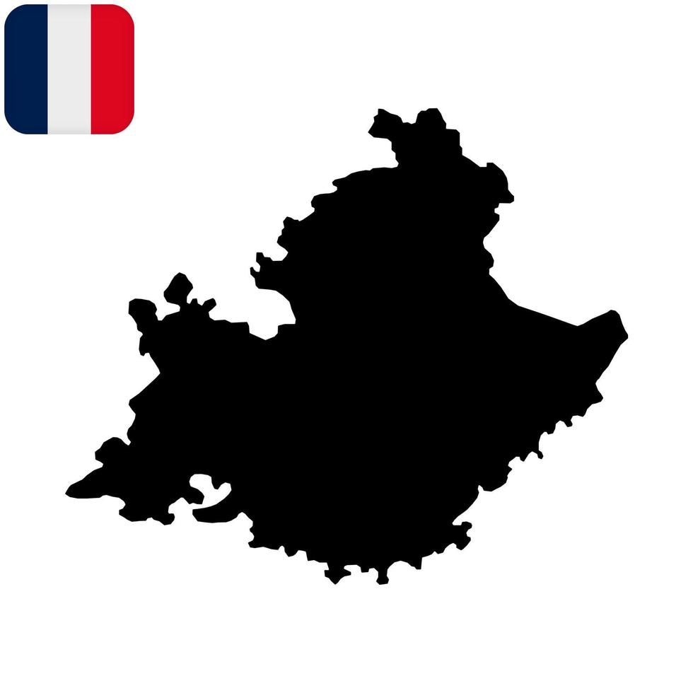 Provence-Alpes-Cote d'Azur Map. Region of France. Vector illustration.