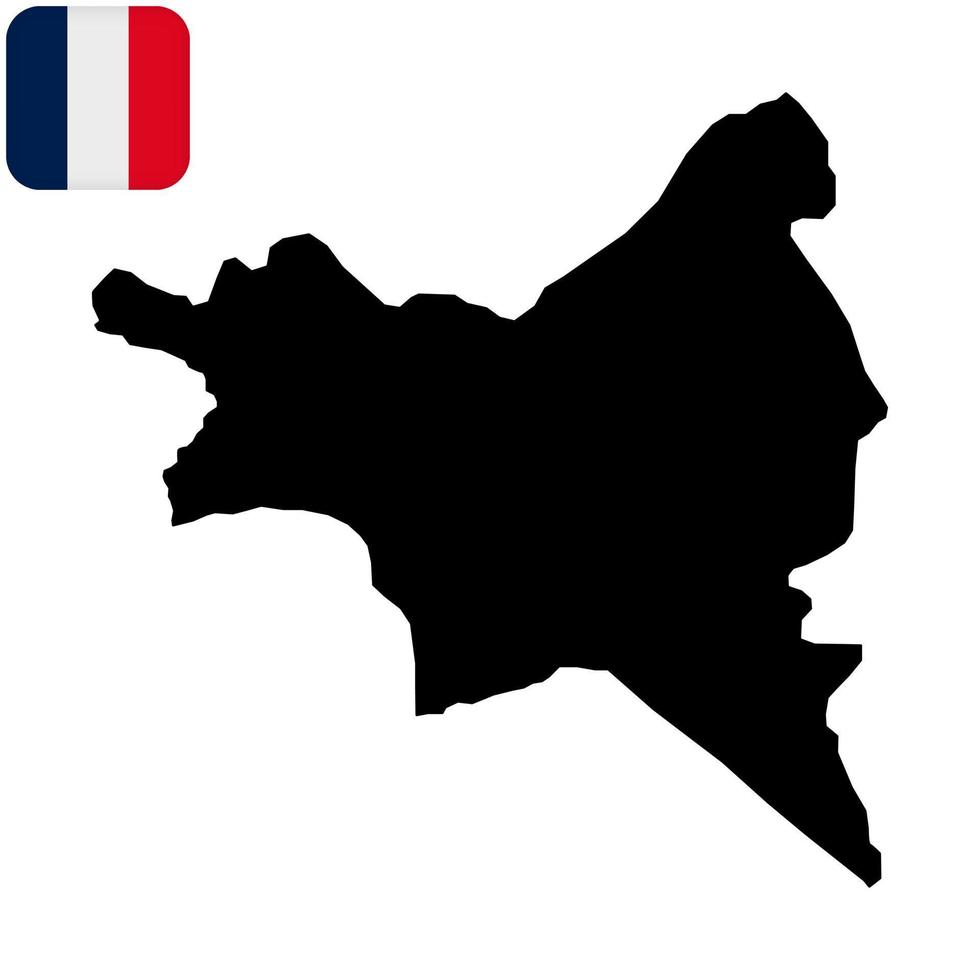 mapa de paris et petite couronne, seine-saint-denis, francia. ilustración vectorial vector