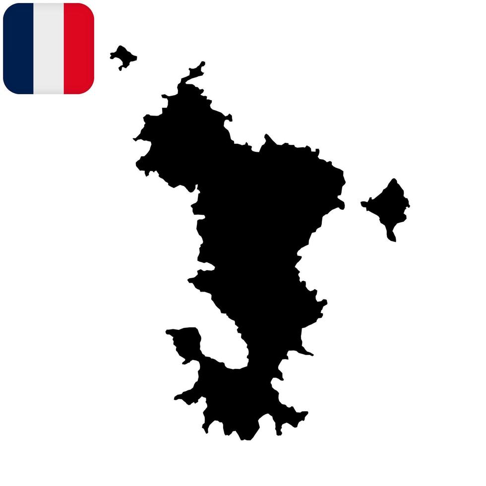 mapa islas mayotte. región de francia. ilustración vectorial vector