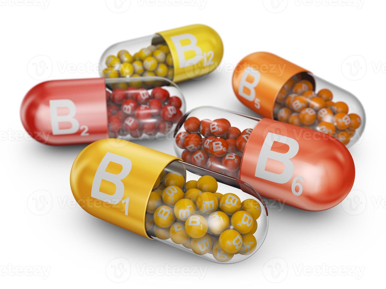 capsules with B vitamins photo