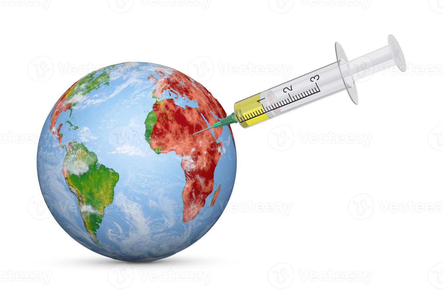 Syringe injection in Earth photo