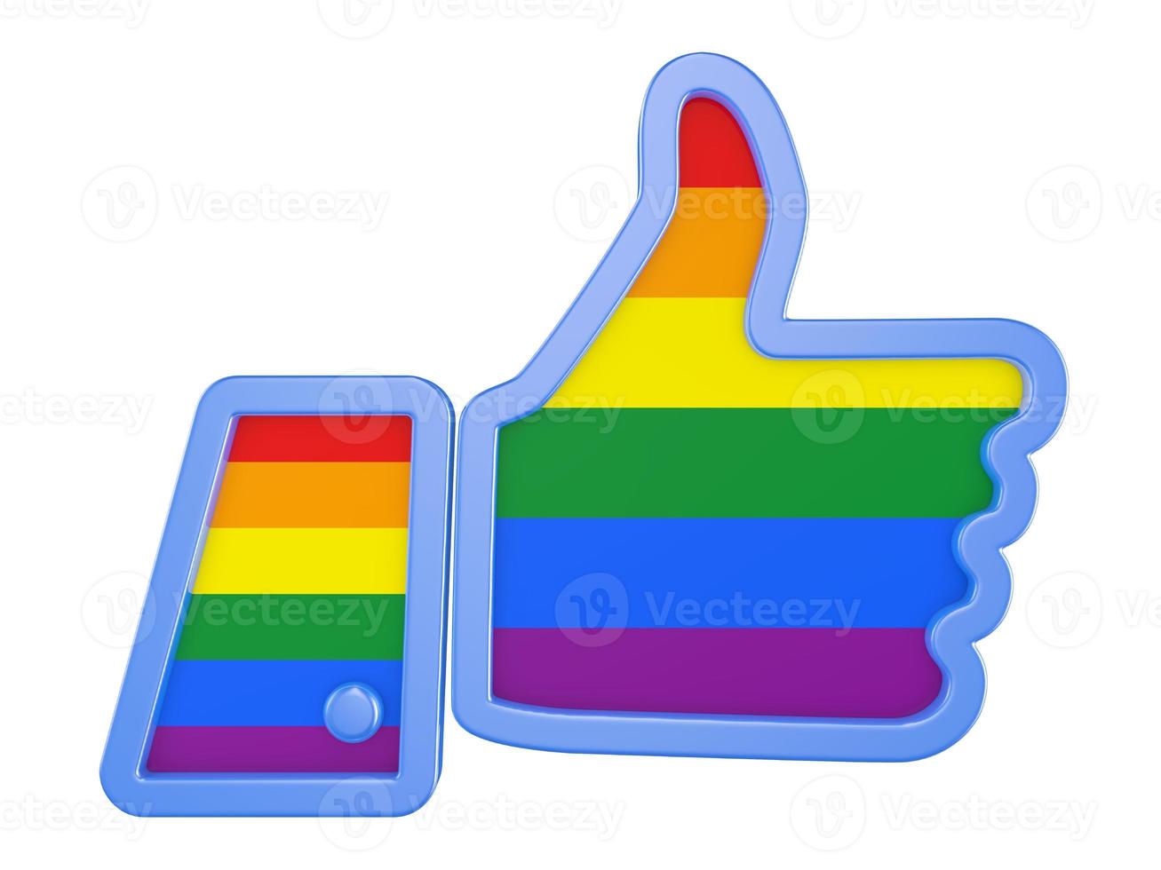 hand with the flag of the LGBT photo