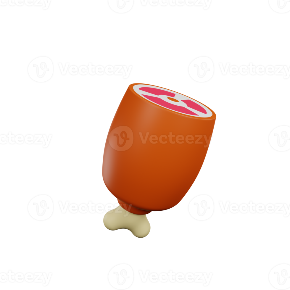 3d rendering meat thanksgiving icon png