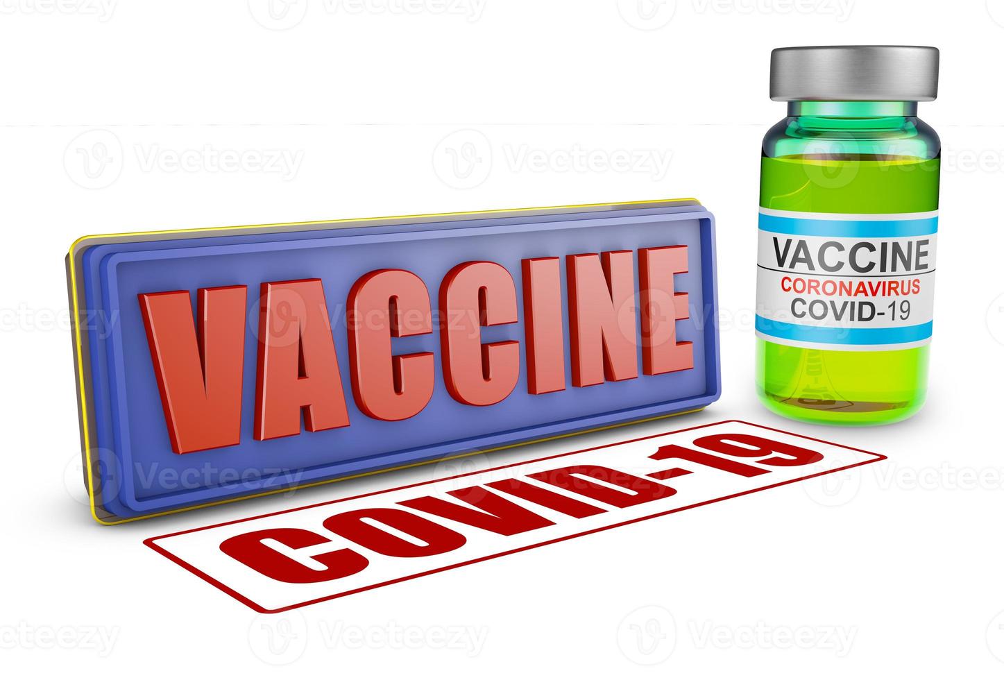 stamp and vaccine bottle photo