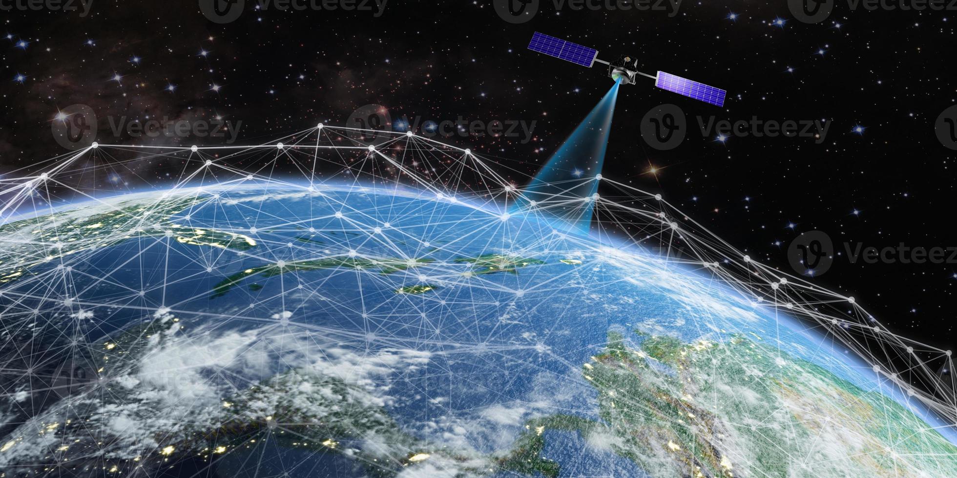 Satellite transmits a signal photo