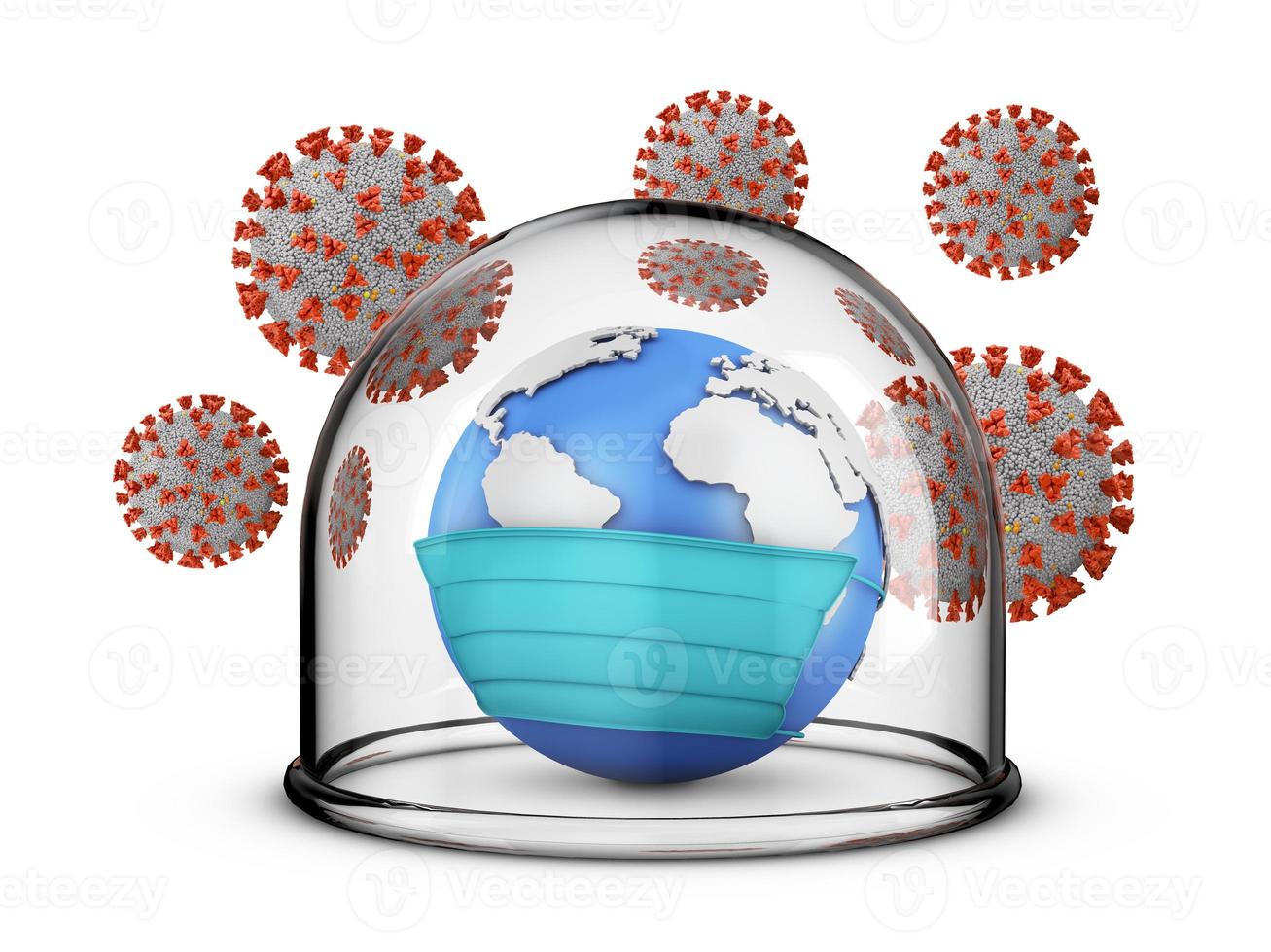 Globe under a glass dome photo