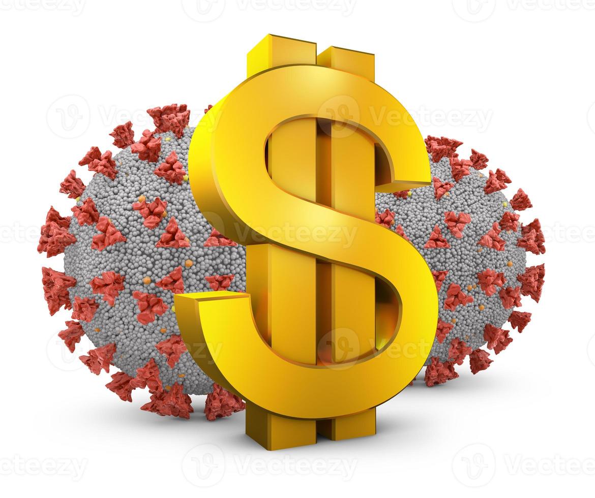 dollar sign and coronovirus photo