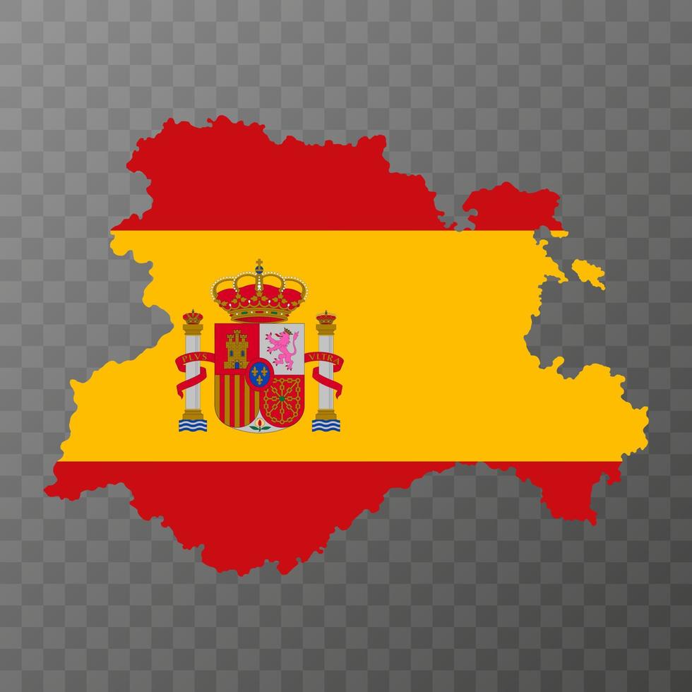 Mapa de Castilla y León, región de España. ilustración vectorial vector