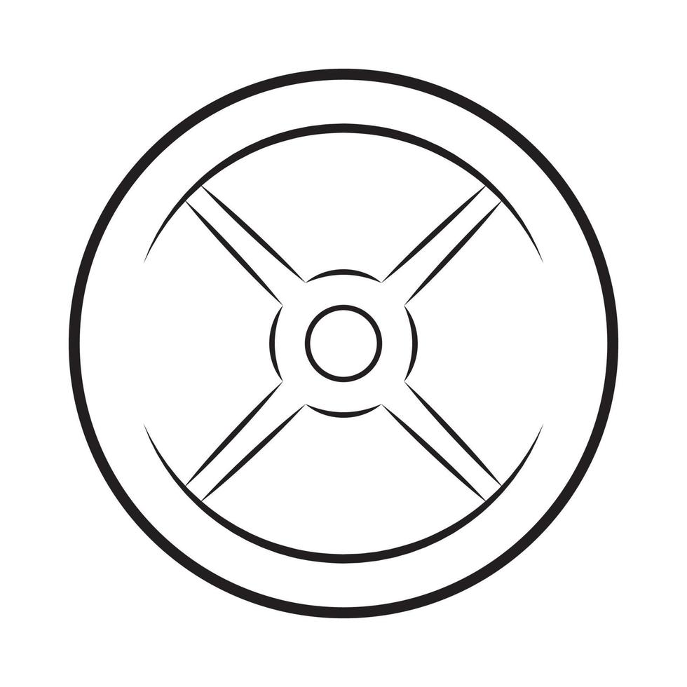 Vintage retro vgym fit element. Can be used like emblem, logo, badge, label. mark, poster or print. Monochrome Graphic Art. Vector Illustration. Engraving