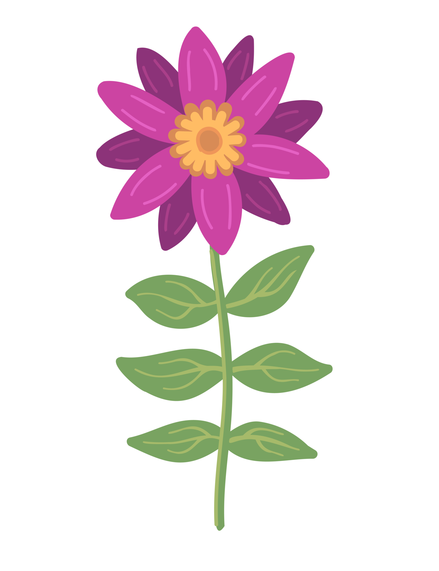 Colorful flower illustration. PNG with transparent background. 12588181 PNG