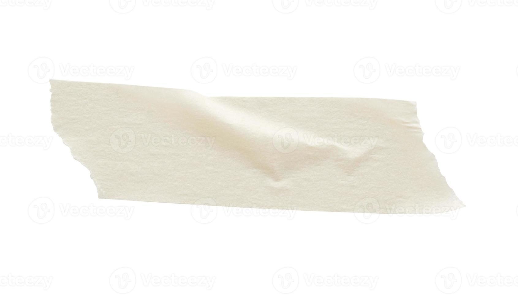 Adhesive paper tape isolated on white background photo