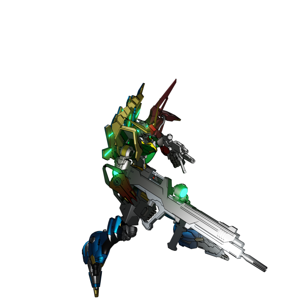 Mecha attack pose png