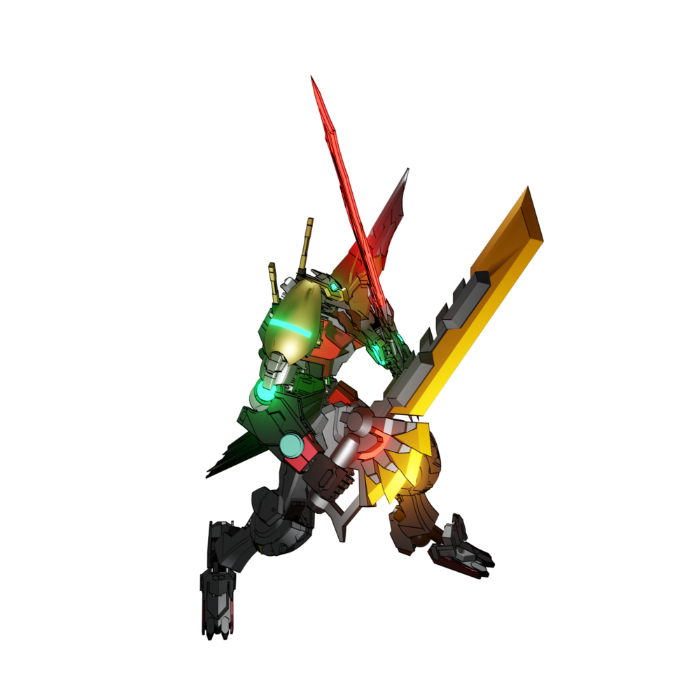 Mecha attack pose png