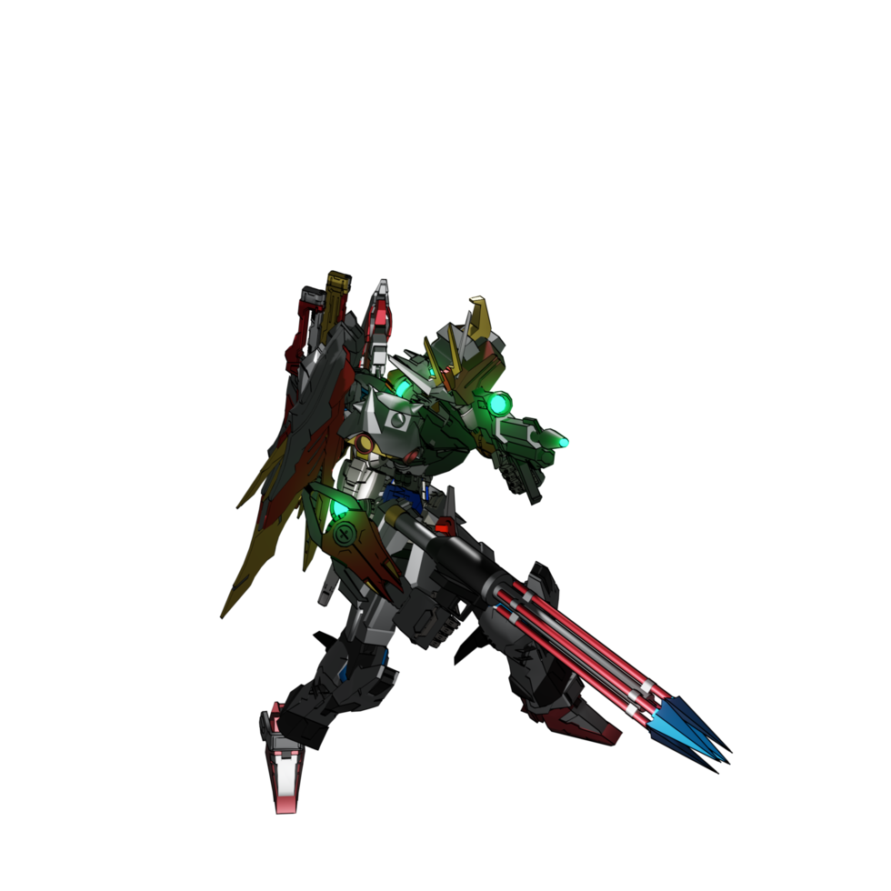 pose de ataque mecha png