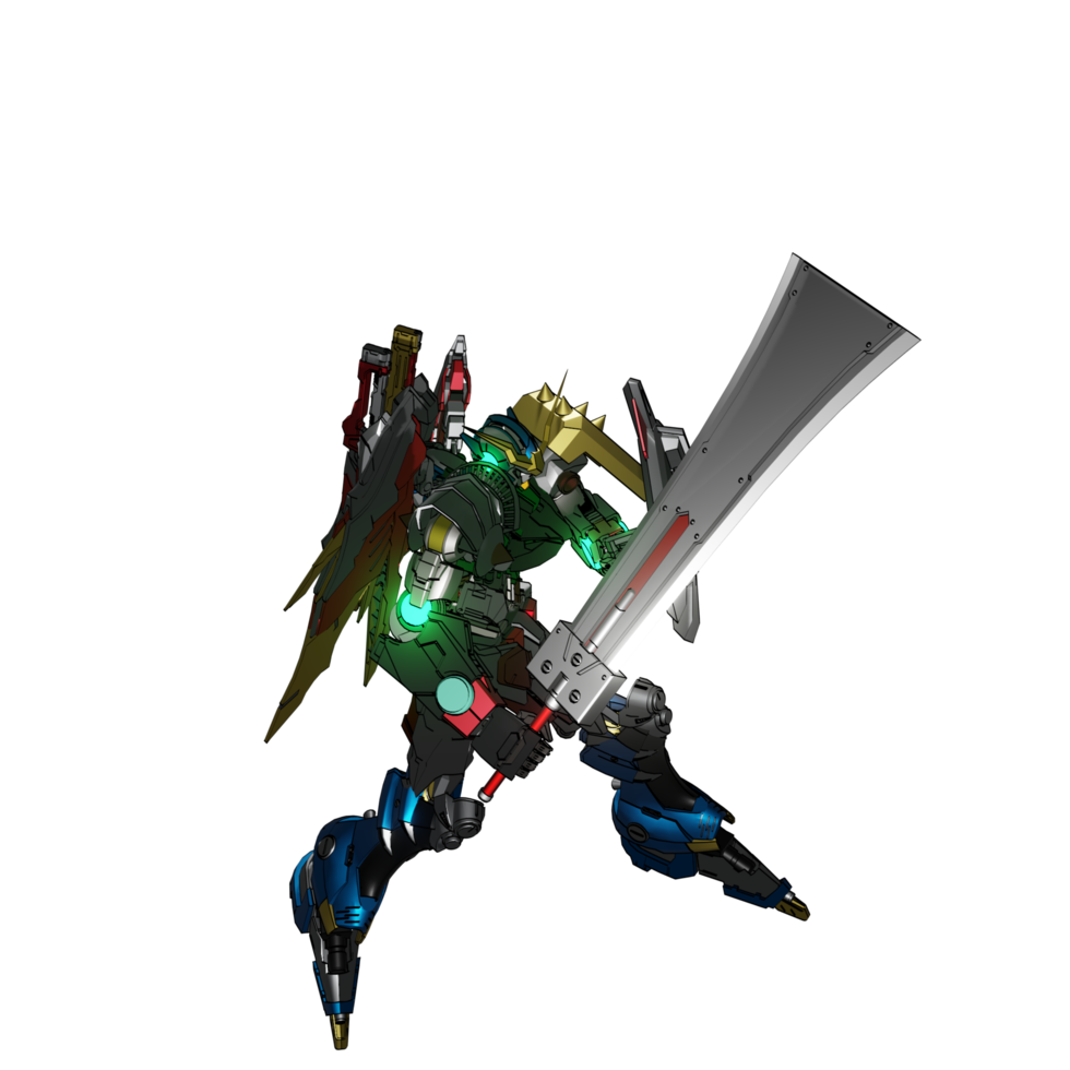 pose de ataque mecha png