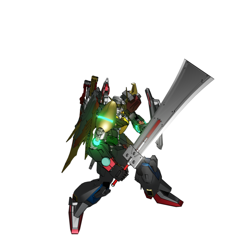 pose de ataque mecha png