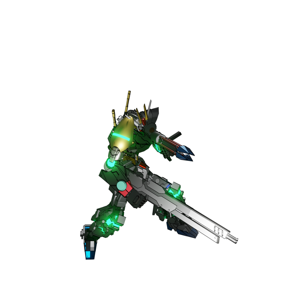 Mecha attack pose png