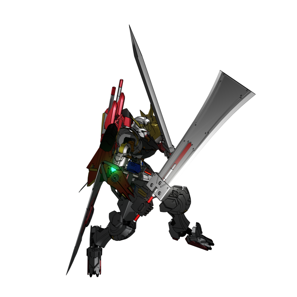 Mecha attack pose png