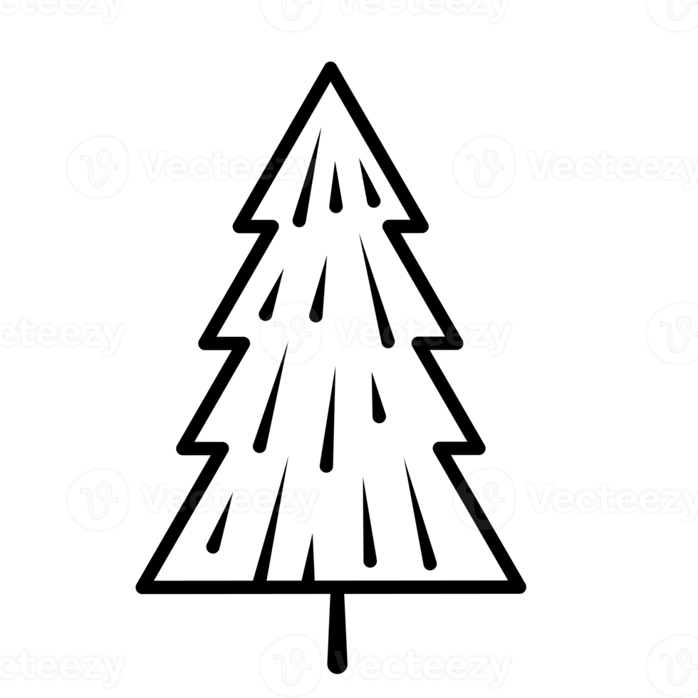 Outline Christmas decoration PNG with transparent background. 12588596 PNG